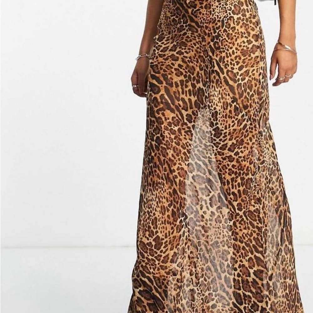 ASOS Animal Print Maxi Skirt